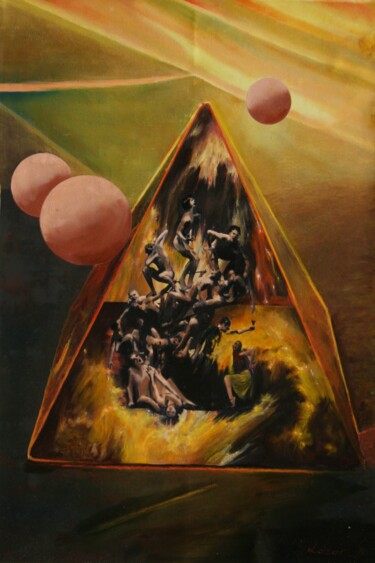 Peinture intitulée "the-last-cry" par Sorin Niculae Lazar, Œuvre d'art originale, Huile Monté sur Châssis en bois