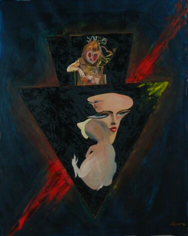 Malerei mit dem Titel "guardian-of-dreams" von Sorin Niculae Lazar, Original-Kunstwerk, Öl