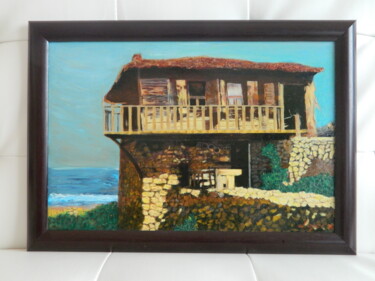 Painting titled "Dobrogean old house" by Sorin Niculae Lazar, Original Artwork, Oil