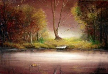 Painting titled "Silence" by Sorinapostolescu, Original Artwork, Oil