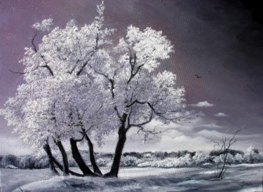 Painting titled "Freeze" by Sorinapostolescu, Original Artwork, Oil