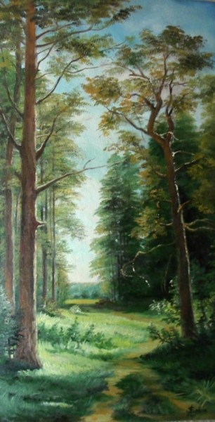 Painting titled "Late Summer" by Sorinapostolescu, Original Artwork, Oil