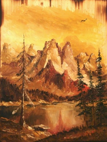 Pittura intitolato "Dolomiti" da Sorinapostolescu, Opera d'arte originale, Olio