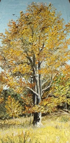 Painting titled "The Tree" by Sorinapostolescu, Original Artwork, Oil