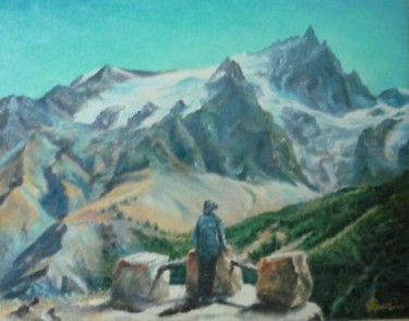 Schilderij getiteld "In Alps-October spe…" door Sorinapostolescu, Origineel Kunstwerk, Olie