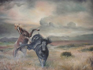 Painting titled "Freedom" by Sorinapostolescu, Original Artwork, Oil