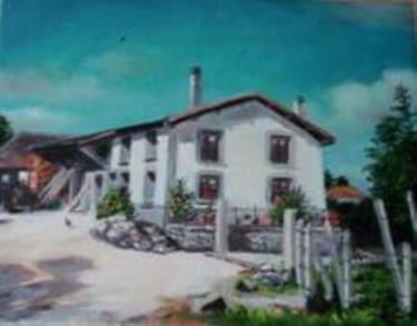 Malerei mit dem Titel "Farm in France , Le…" von Sorinapostolescu, Original-Kunstwerk, Öl
