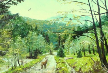 Painting titled "Spring V.Limbaselul…" by Sorinapostolescu, Original Artwork, Oil