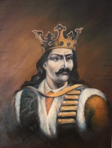 Painting titled "Moldavian Prince St…" by Sorinapostolescu, Original Artwork, Oil