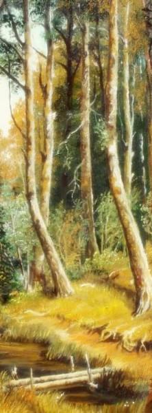 Картина под названием "The Forest" - Sorinapostolescu, Подлинное произведение искусства, Масло