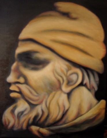 Painting titled "Decebal" by Sorinapostolescu, Original Artwork, Oil