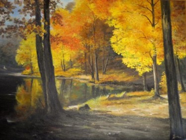 Peinture intitulée "Autumn Silence" par Sorinapostolescu, Œuvre d'art originale