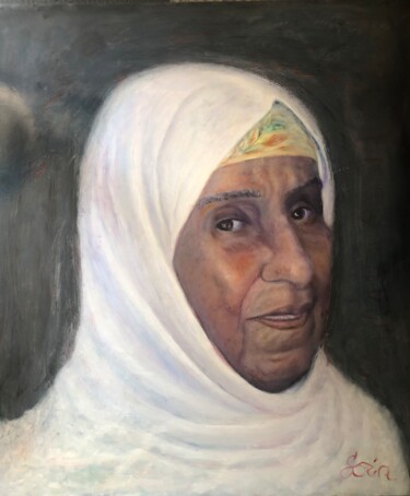 Malerei mit dem Titel "Maman arabe" von Sorin Ciocirlan, Original-Kunstwerk, Öl
