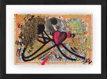 Pintura intitulada "In Love" por Sos, Obras de arte originais, Marcador