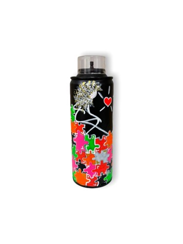 Rzeźba zatytułowany „Puzzle Spray Paint” autorstwa Sos, Oryginalna praca, Akryl