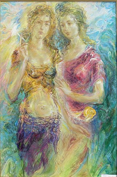 Картина под названием "Girls" - Irina Sosnyakova, Подлинное произведение искусства