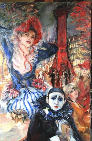 Картина под названием "Хочу в париж" - Irina Sosnyakova, Подлинное произведение искусства