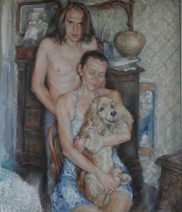 Картина под названием "Семья" - Irina Sosnyakova, Подлинное произведение искусства