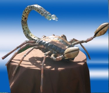 Sculpture intitulée "Scorpio" par Soud'Art, Œuvre d'art originale, Métaux