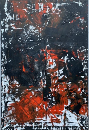 Painting titled "Enigme" by Hervé Souffi, Original Artwork, Acrylic