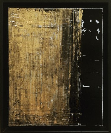 Картина под названием "Golden" - Hervé Souffi, Подлинное произведение искусства, Акрил Установлен на Деревянная рама для нос…