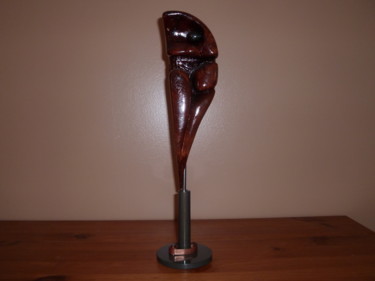 Sculpture intitulée "reine-atlante.sculp…" par Sou, Œuvre d'art originale, Bois