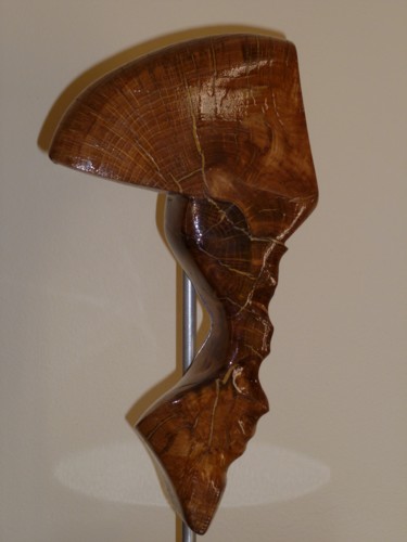 Sculpture intitulée "soldat-atlante.scul…" par Sou, Œuvre d'art originale, Bois