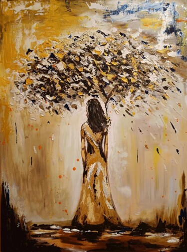 Картина под названием "Optimisme" - Souli, Подлинное произведение искусства, Акрил Установлен на Деревянная рама для носилок