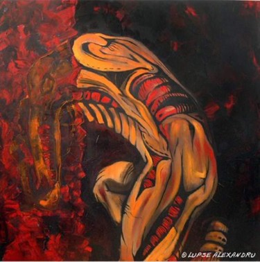 Painting titled "Incubus" by Alexandru Lupse, Original Artwork, Oil