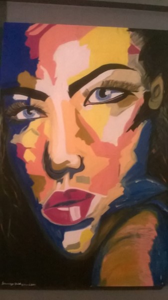 Le regard vers la vie Peinture intitulée "Le regard vers la v…" par Soumaya Dlimi, Œuvre d'art originale, Huile