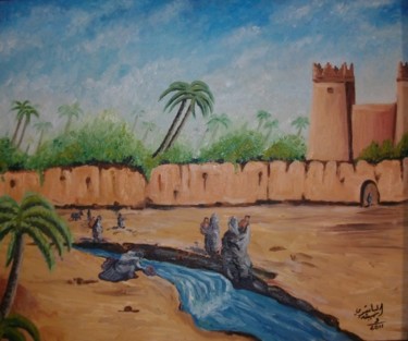 Painting titled "sahara" by Soumicha Bachiri, Original Artwork