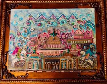 Malerei mit dem Titel ""Al-Qods" ville du…" von Soundousse Belayachi, Original-Kunstwerk, Öl