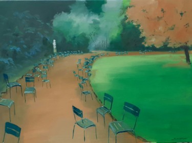Malerei mit dem Titel "Memoires de chaises…" von Bernard Soupre, Original-Kunstwerk, Öl
