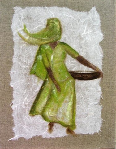 Peinture intitulée "porteuse d'eau 2" par Katia, Œuvre d'art originale