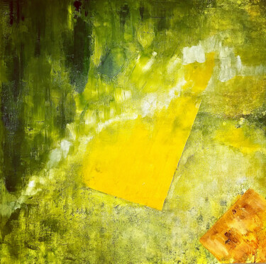 Peinture intitulée "New canva green" par Souris, Œuvre d'art originale, Acrylique