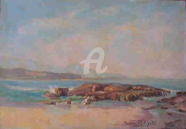Painting titled "Praia de Guarapari…" by Sousa Rodrigues, Original Artwork, Oil