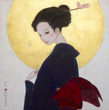 Peinture intitulée "Murasaki-Yo ( Nuit…" par Souske, Œuvre d'art originale, Autre