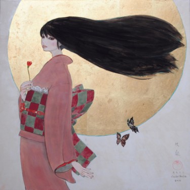 Peinture intitulée "huta hihiru ver.3 (…" par Souske, Œuvre d'art originale, Autre