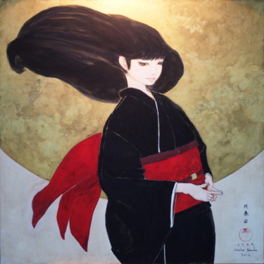 Peinture intitulée "aki-zukiyo ( Automn…" par Souske, Œuvre d'art originale, Autre