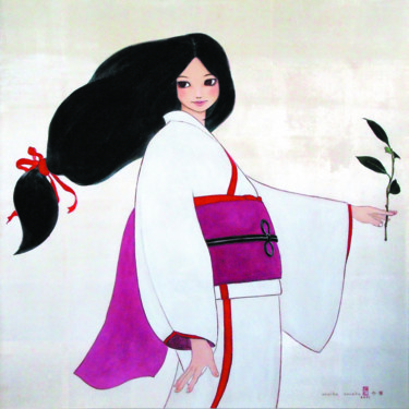 Pintura titulada "sakaki ver.1 ( arbr…" por Souske, Obra de arte original, Otro