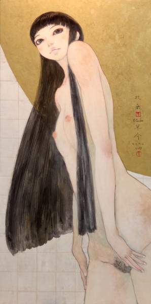 Malerei mit dem Titel "yobigoe ( appel de…" von Souske, Original-Kunstwerk, Pigmente