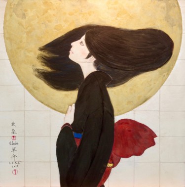 Painting titled "negai boshi ( the w…" by Souske, Original Artwork, Other