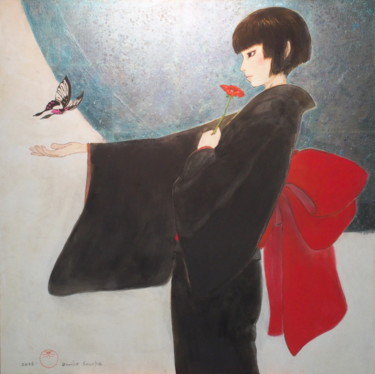 Peinture intitulée "AGEHA ver3 ( papill…" par Souske, Œuvre d'art originale