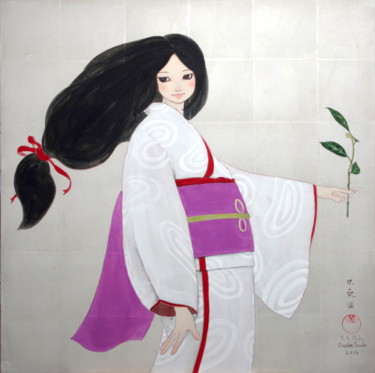 Schilderij getiteld "sakaki ver.2 ( arbr…" door Souske, Origineel Kunstwerk, Anders