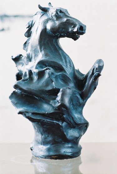 Sculpture intitulée "Le Cavalier" par Soussan-Morin, Œuvre d'art originale, Métaux