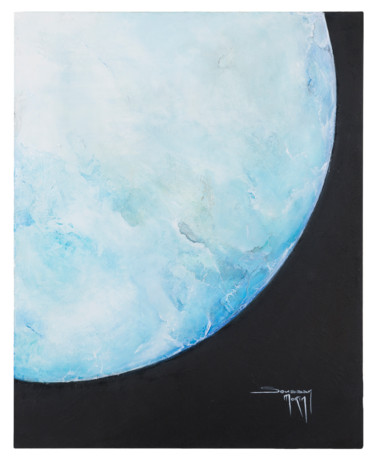 Peinture intitulée "Lune Bleue" par Soussan-Morin, Œuvre d'art originale