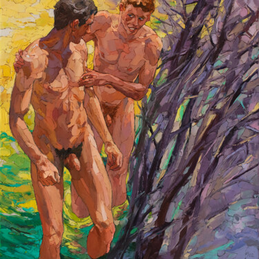 Don't go away. Peinture intitulée "Don't go away." par Sergey Sovkov, Œuvre d'art originale, Huile