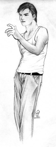 Drawing titled "young man" by Sony Yanagawa, Original Artwork