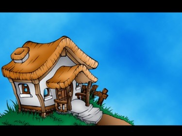 Drawing titled "My little house" by Sony Yanagawa, Original Artwork