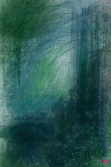 Arts numériques intitulée "Moss Green Relaxati…" par Sp.Art, Œuvre d'art originale, Peinture numérique